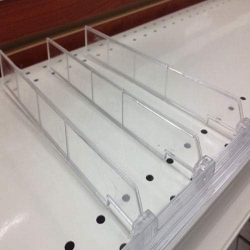 Universal Shelf Lip & Adjustable Depth Divider Kit, [2] 48" L Adhesi...