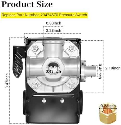 23474570 Pressure Switch Two Stage Compressor 5-7.5 HP 135-175 PSI