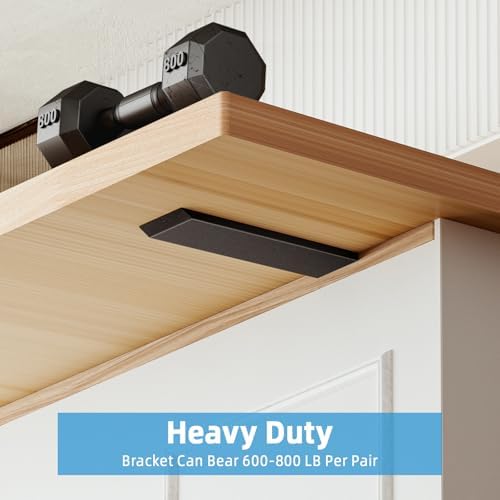 WEKIS 10 Inch Countertop Support Bracket, 3 Pack Solid Iron Heavy Duty Hidden...