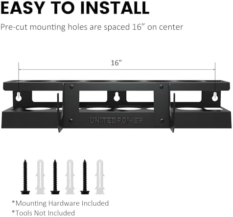 UNITEDPOWER Caulking Gun Holder 6+1, Wall Mount Hand Caulking Gun Storage Rac...