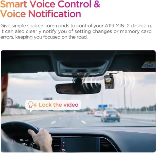 VIOFO Dash Cam Front A119 Mini 2, STARVIS 2 Sensor, 2K 60fps Car Dashcam