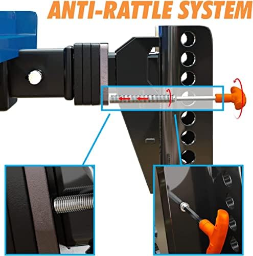 Adjustable Gooseneck Drawbar Trailer Hitch - 20,000 LBS, Fits 2 and 2-5/16 In...