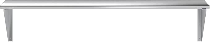 AmGood 14 in. x 48 in. NSF Stainless Steel Tubular Wall Shelf | Heavy-Duty