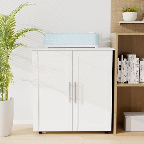 Craft Cart Cabinet Compatible with Cricut for Storage Organization, Rolling C...
