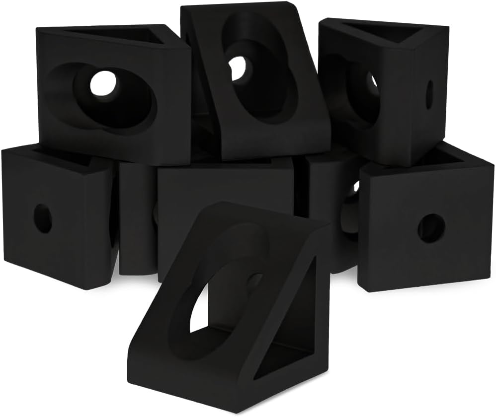 8020, 4332, 15 Series, 2 Hole Aluminum Inside Corner Gusset L Bracket for 80/...