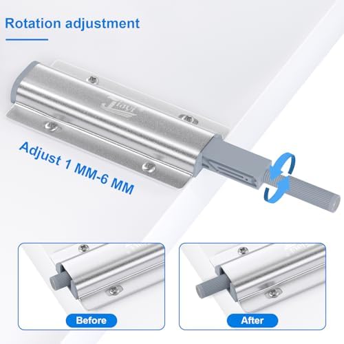 Metal Push Latches for Cabinets Jiayi 8 Pack Push to Open Door Latch Heavy Du...
