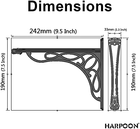 2 PCS 10 Inch Bracket Shelf Brackets Cast Iron Metal Corbels Ancient European...