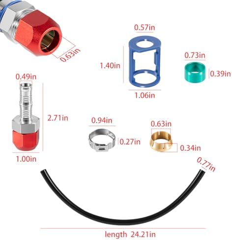 800-670 AC Line Repair Kit A/C Splice Kit For 5/8'' A/C Hose to Hard ...