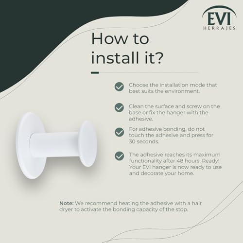 Evi Bathroom Hanger | Stainless Steel Wall Hanger | White Lacquered Finish | ...