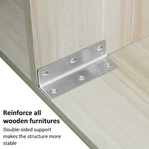 20 Pack 4" Silver Heavy Duty Shelf Brackets, 100mm Length Braces