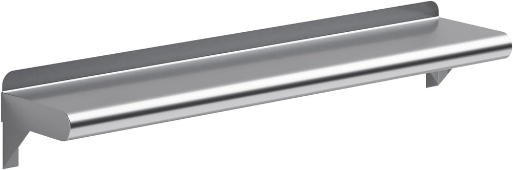 AmGood 6 in. x 30 in. Stainless Steel Wall Shelf with Backsplash - Holds 145 ...