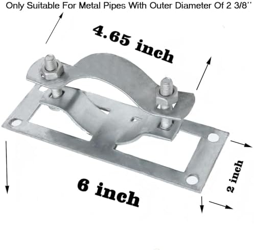 2-3/8"Steel to Wood Fence Brackets,24Pcs Metal Fence Post Brackets