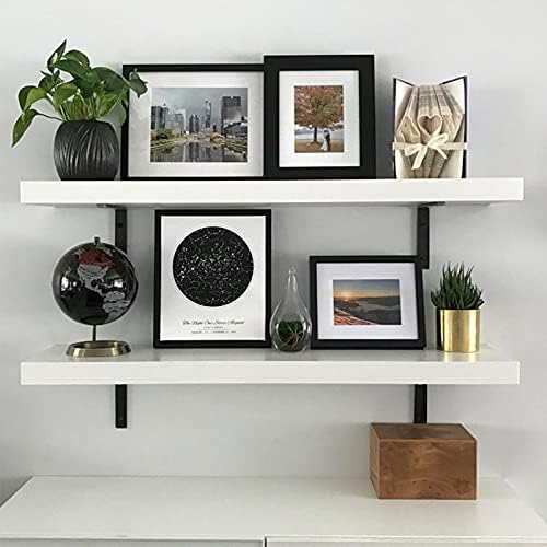 Shelf Brackets 10 Inch Wall L Brackets 8PCS Heavy Duty for Shelves Metal Blac...