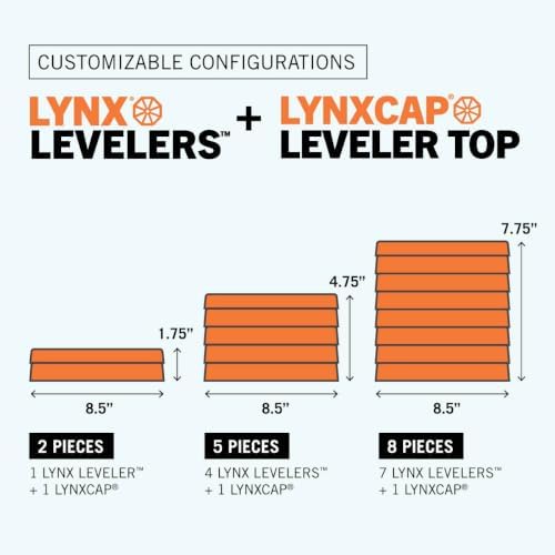 Lynx Levelers 11 Pack Including 1 Lynx Cap Level Top for RV/Trailer/Motorhome...
