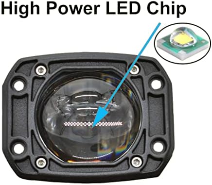 3" Flush Mount LED Pod Light Offroad Spot Fog Work Lamp for Truck SUV ATV