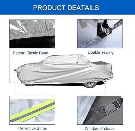 KouKou Truck Cover Waterproof All Weather, 6 Layers Full Pickup Cover,