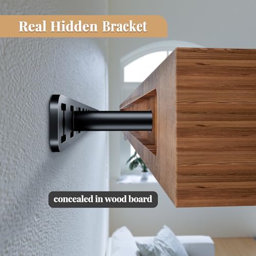 2pcs Floating Shelf Hardware Heavy Duty Hidden Shelf Brackets Support,Wall Mo...