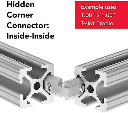 8020, 33440, 10 and 25 Series 80/20 L Shaped Bracket Interior Corner Connecto...