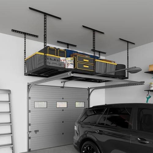 3X6FT Overhead Garage Storage Rack 450LBS Capacity, 26"-40" Height ...