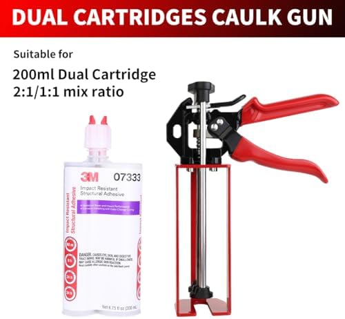 200ml Dual Cartridge Epoxy Gun 1:1 & 2:1 Cartridge Bonding Red