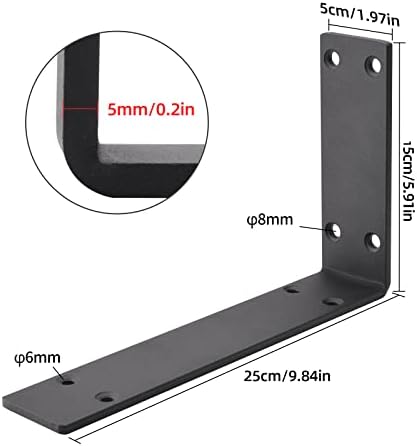 YUMORE Countertop Support Bracket, Heavy Duty 5mm L Bracket,10 x 6 in