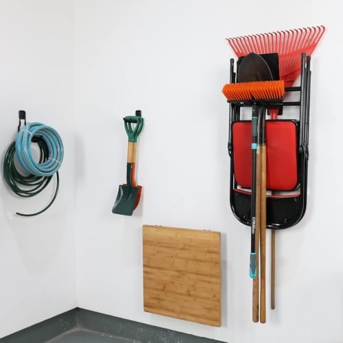 Wallmaster Wall Mount Garage Hooks, Heavy Duty Long Utility Storage Hooks