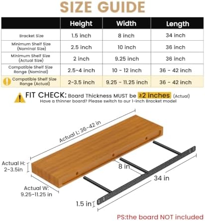 1pc Floating Shelf Hardware Heavy Duty Hidden Shelf Brackets Support,Wall Mou...