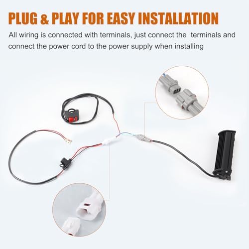 Motorcycle LED Light Bar & ON-Off Switch Headlight kit for CRF110 CRF250F...