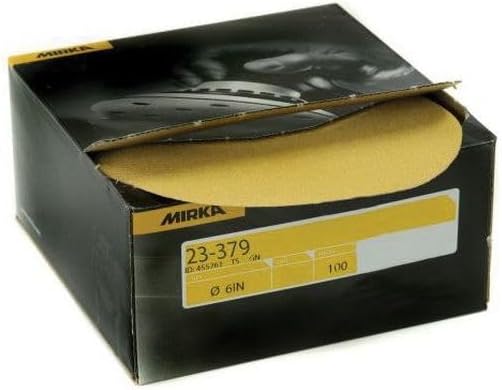 Mirka 23-379-080 6-Inch No-Hole 80 Grit Adhesive Sanding Discs, 100-Pack