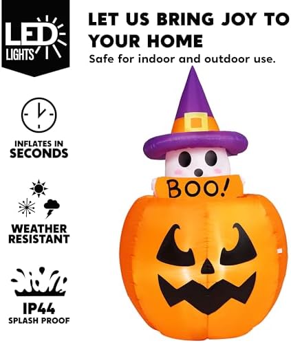 Joiedomi 5ft Tall Halloween Animated Inflatables Outdoor Decorations, Inflata...