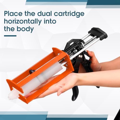 Relaxweex 1 Pcs Epoxy Gun Dual Component Caulking Gun, 200 ml / 6.75 Fl oz, M...