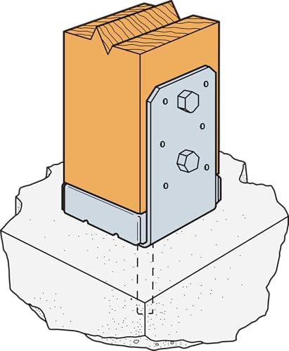 Simpson Strong-Tie ABU44Z ABU ZMAX Galvanized Adjustable Standoff Post Base f...