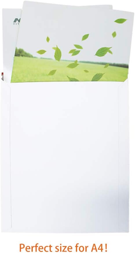 zmybcpack 100 Pack 9X12 inch Self Seal Photo Document Mailers Stay Flat White...