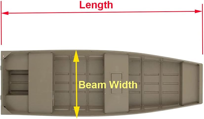 600D Jon Boat Cover Heavy Duty Waterproof Marine Grade UV Resistant Reinforce...