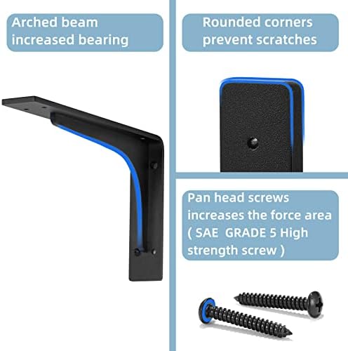 24 x14.2 INCH Shelf Brackets,L Shelf Brackets,Vertical Angle, Premium Alloy M...
