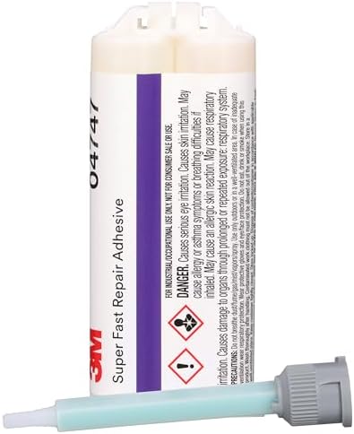 3M Super-Fast Repair Adhesive, 04747, 1.6 fl oz Cartridge, Tranlucent Color