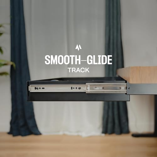 Under Desk Drawer Slide Out Attachment - Carbon Steel Undermount Table Drawer...