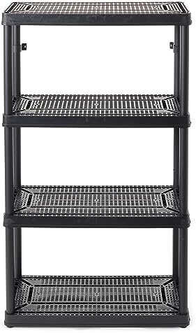 Gracious Living 4 Shelf Fixed Height Ventilated Medium Duty Storage Unit 14 x...