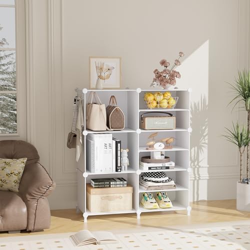 AWTATOS 6 Cube Closet Organizer Storage Shelves, White
