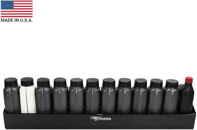 Pit Posse 443BK Oil Shelf 12 Quart Bottle Holder Storage Organizer Caddy 32&q...