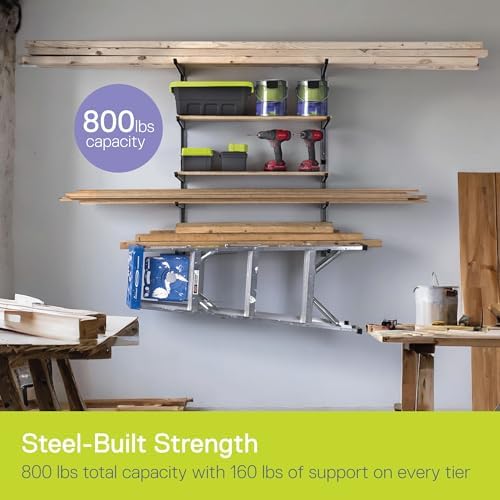 Delta Heavy Duty Lumber Storage Rack Cycle, Holds Up to 800 lbs - Easy to Ins...