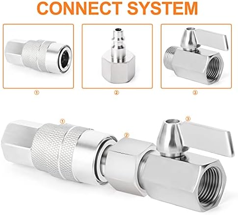 GASHER 20PCS 1/2-Inch NPT Female Industrial Air Tool Fitting, 1/4-Inch High F...