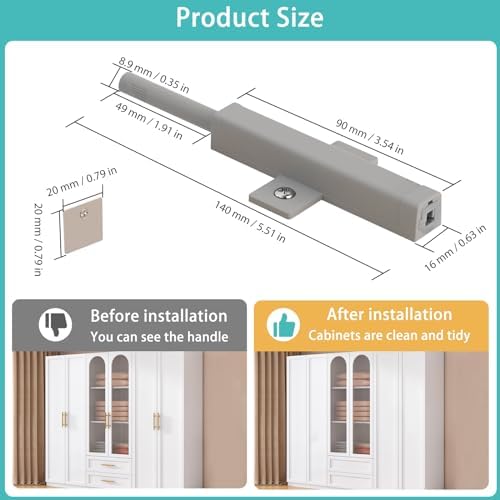 Cabinet Push Open Hardware, Jiayi Strong Spring Magnetic Cabinet Latches, Lar...