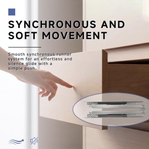 6 Pair 21 Inch (533mm) Undermount Soft Close Drawer Slides