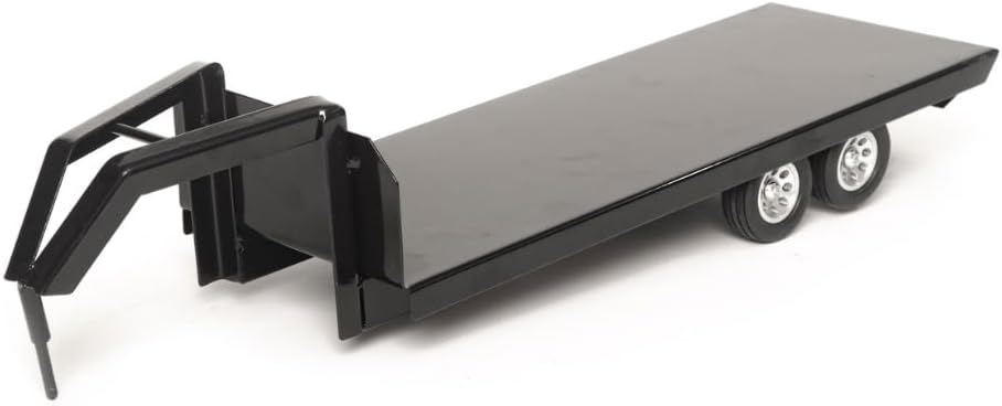 Little Buster Toys Gooseneck Flatbed Trailer – All-Metal 1:16 Scale Black Ran...