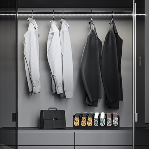GTI Belt Organizer, 7 Compartments Belt Organizer for Closet and Drawer, Bamb...