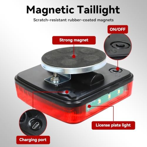 Wireless Trailer Lights Magnetic, Upgrade Rechargeable Wireless Trailer Tow L...