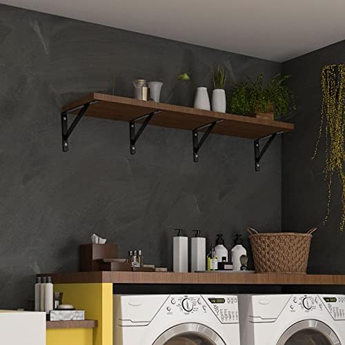 Nuogo 40 Pcs 8" L X 5" H Metal Shelf Brackets L Shape Bulk with Har...