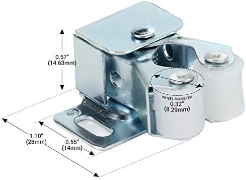 Rok Hardware 50 Pack of Zinc Double Roller Catch with Prong for Cabinet Doors...