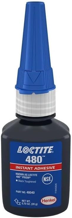 Loctite 48040 Black 480 Prism Instant Adhesive, Toughened, 0.7 oz., 20 g